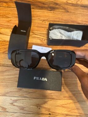 Prada Black Uni-Sex Sunglasses
